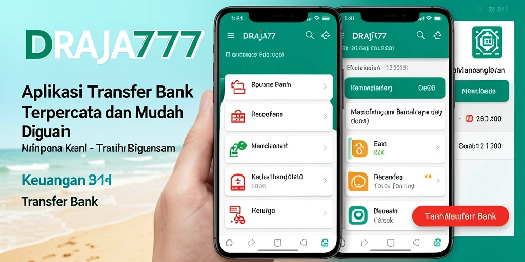 Tampilan antarmuka DRAJA777 yang user-friendly untuk transfer bank.