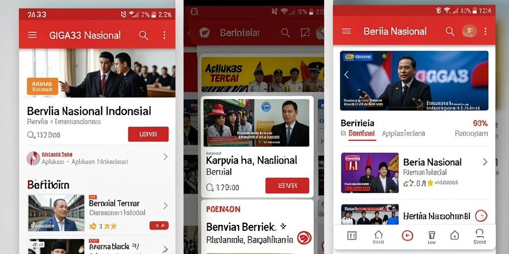 Antarmuka GIGA33 yang informatif dan modern.