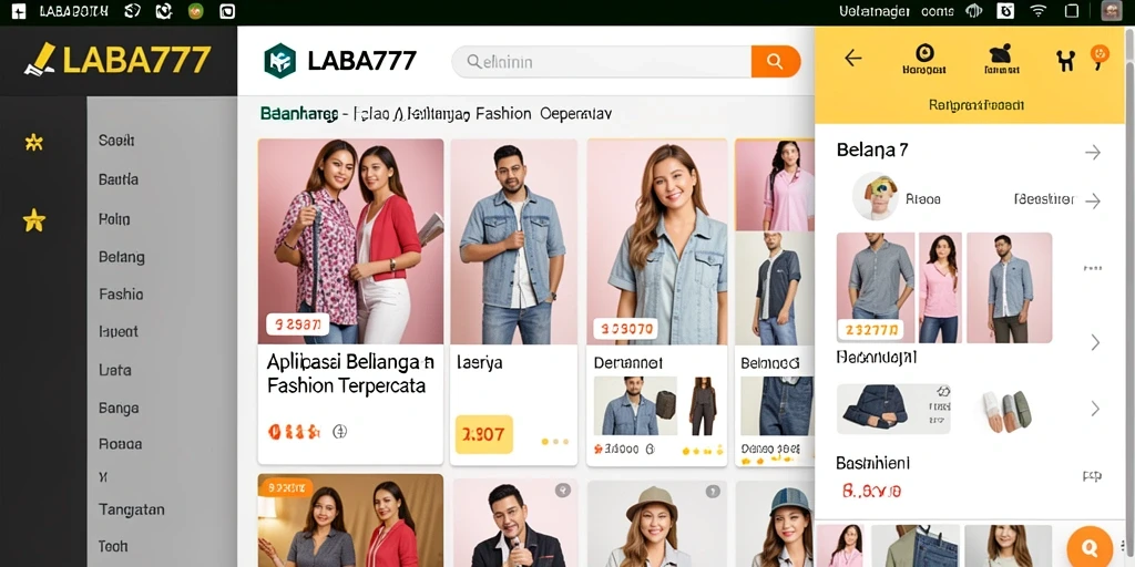 Tampilan antarmuka LABA777 yang stylish dan fungsional.