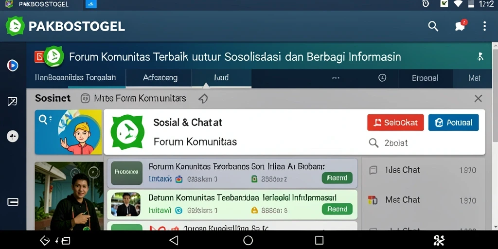 Tampilan intuitif PAKBOSTOGEL yang memudahkan interaksi komunitas.