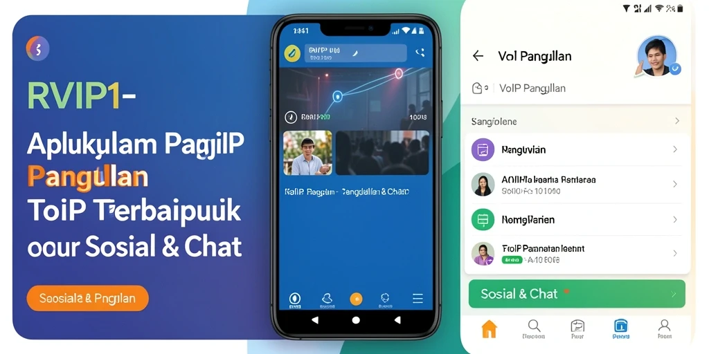 Tampilan antarmuka utama RVIP1 dengan fitur VoIP Panggilan yang intuitif.
