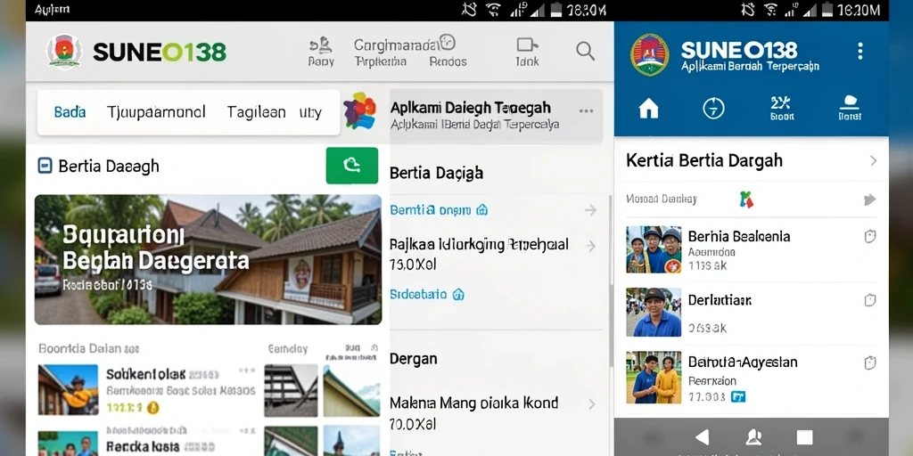 Tampilan antarmuka SUNEO138 yang menarik dan informatif.