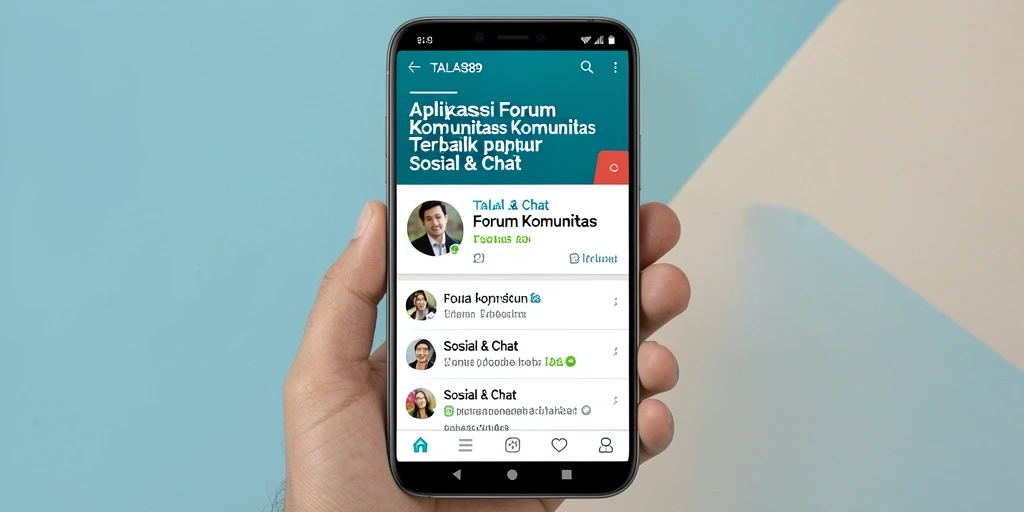Tampilan antarmuka utama TALAS89 dengan fitur forum komunitas.
